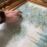 Old oil painting canvas reproduction fields in spring monet 80x70 s