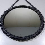 1960's Vintage Wrought Iron Chain Mirror