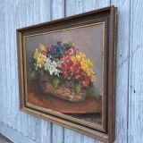Oil painting on canvas, bouquet of flowers