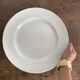 Set of large round white earthenware dishes from Creil and Montereau, 19th century