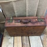 Lot of leather suitcases