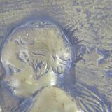 Art nouveau bronze sculpture bas-relief wall panel portrait of mother and child Italy early 20th X7