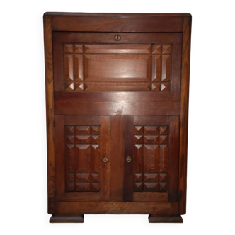 secrétaire chêne attribué à charles dudouyt art deco 1940