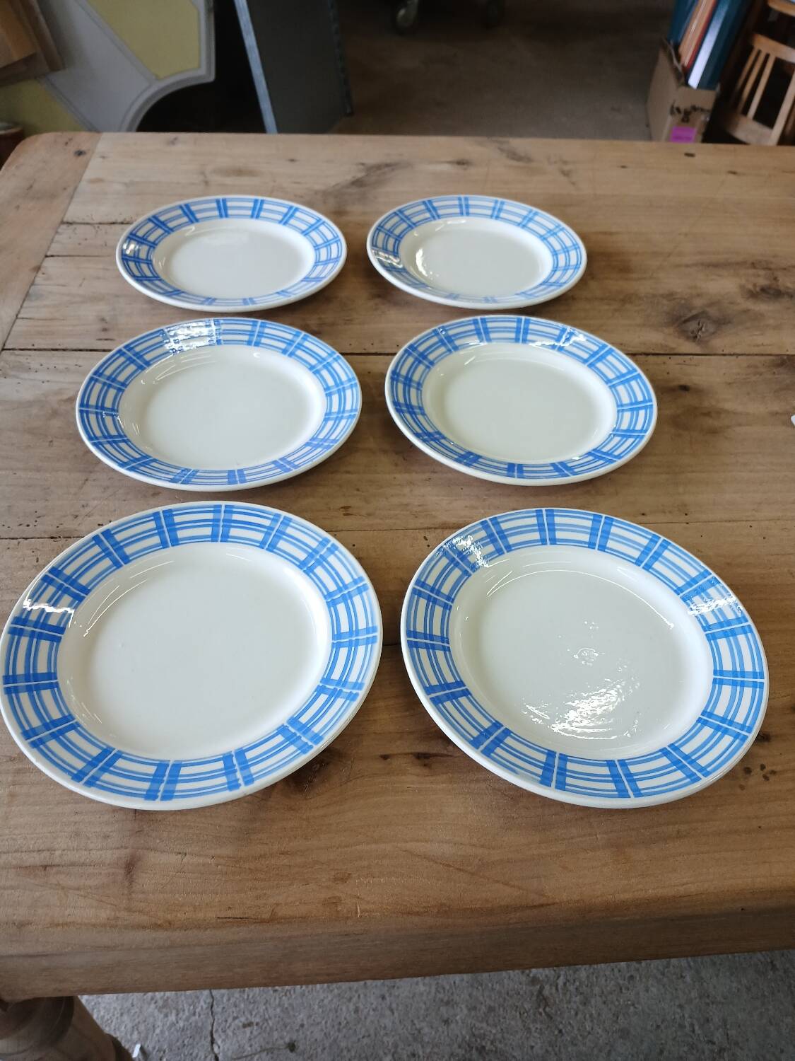 6 old Badonviller dessert plates