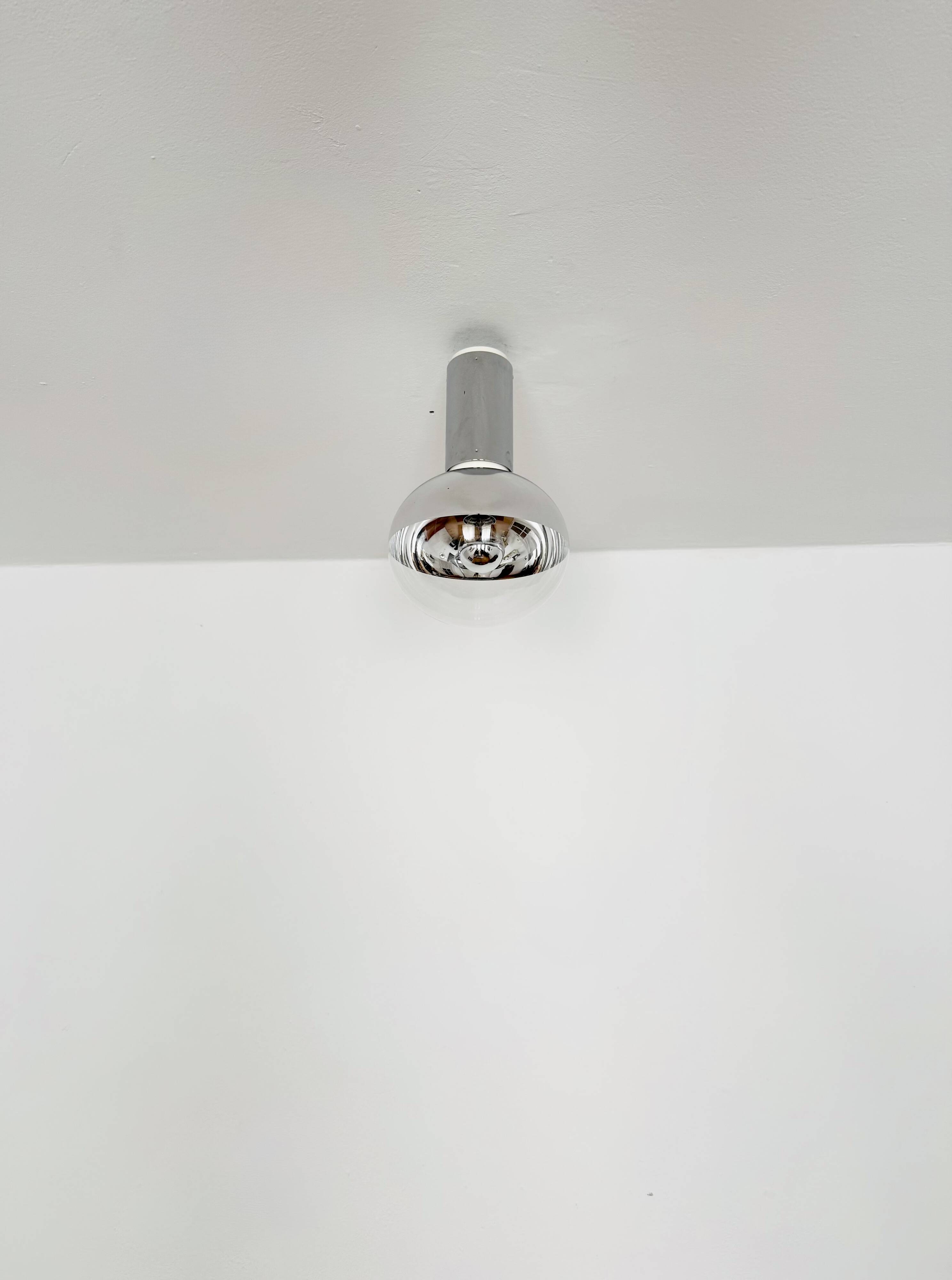 Set of 2 Large 1970s Modernist Flush Lamps by Motoko Ishii for Staff