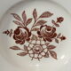 8 vintage hollow plates - Brown Roses