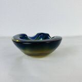 Sommerso Murano glass empty pocket ashtray