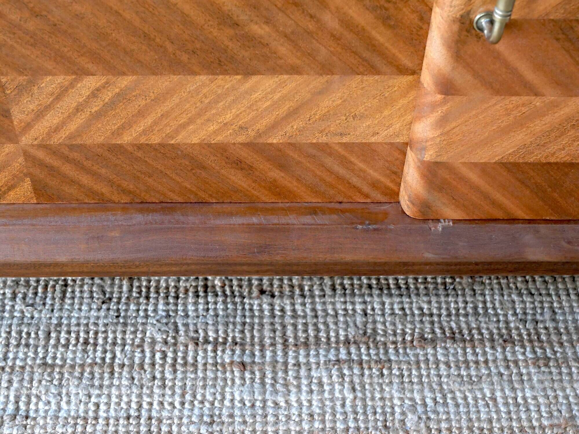 Teak enfilade with herringbone pattern from the 1950s.