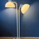 Vintage white acrylic glass space age floor lamp