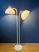 Vintage white acrylic glass space age floor lamp