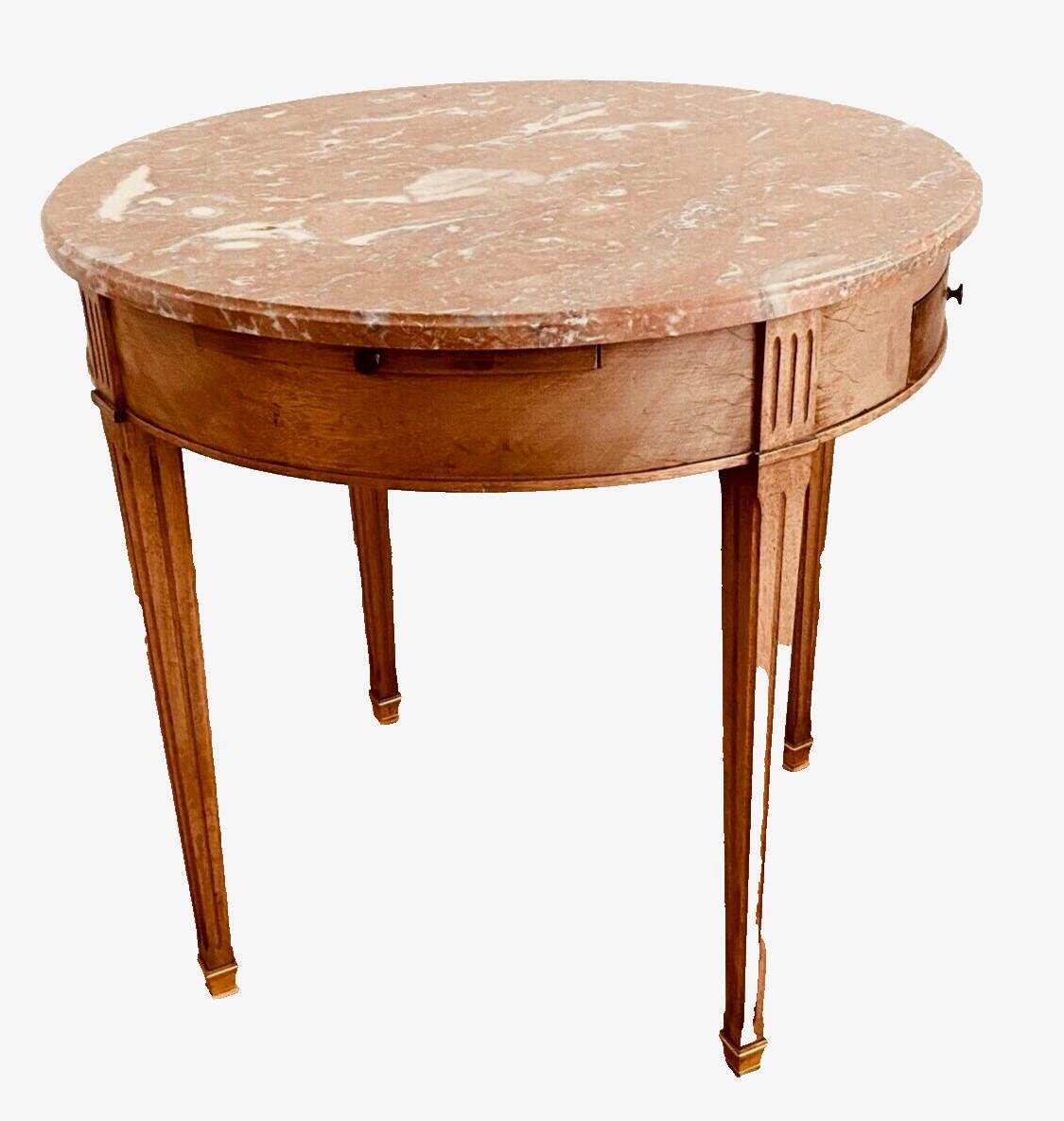 Louis XVI style pedestal table in mahogany and 20th century veneer