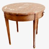 Louis XVI style pedestal table in mahogany and 20th century veneer