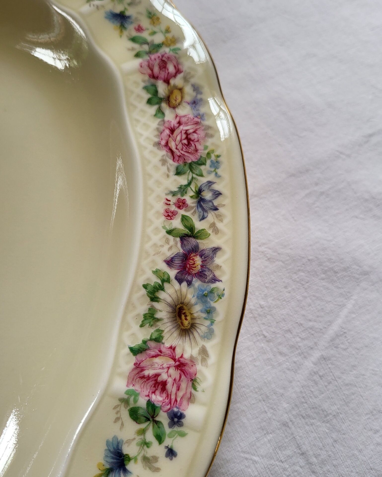 Limoges Bernardaud large oval plate in porcelain