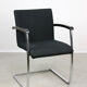 Vintage black fabric bauhaus office chair, 90s