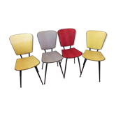 Lot de 4 chaises vintage 1960