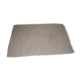 White Wool carpet Flokati 186x127 cm