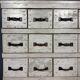 Old light grey workshop drawer cabinet with 25 drawers