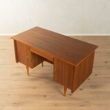 Classic freestanding desk from the 1950s, walnut veneer