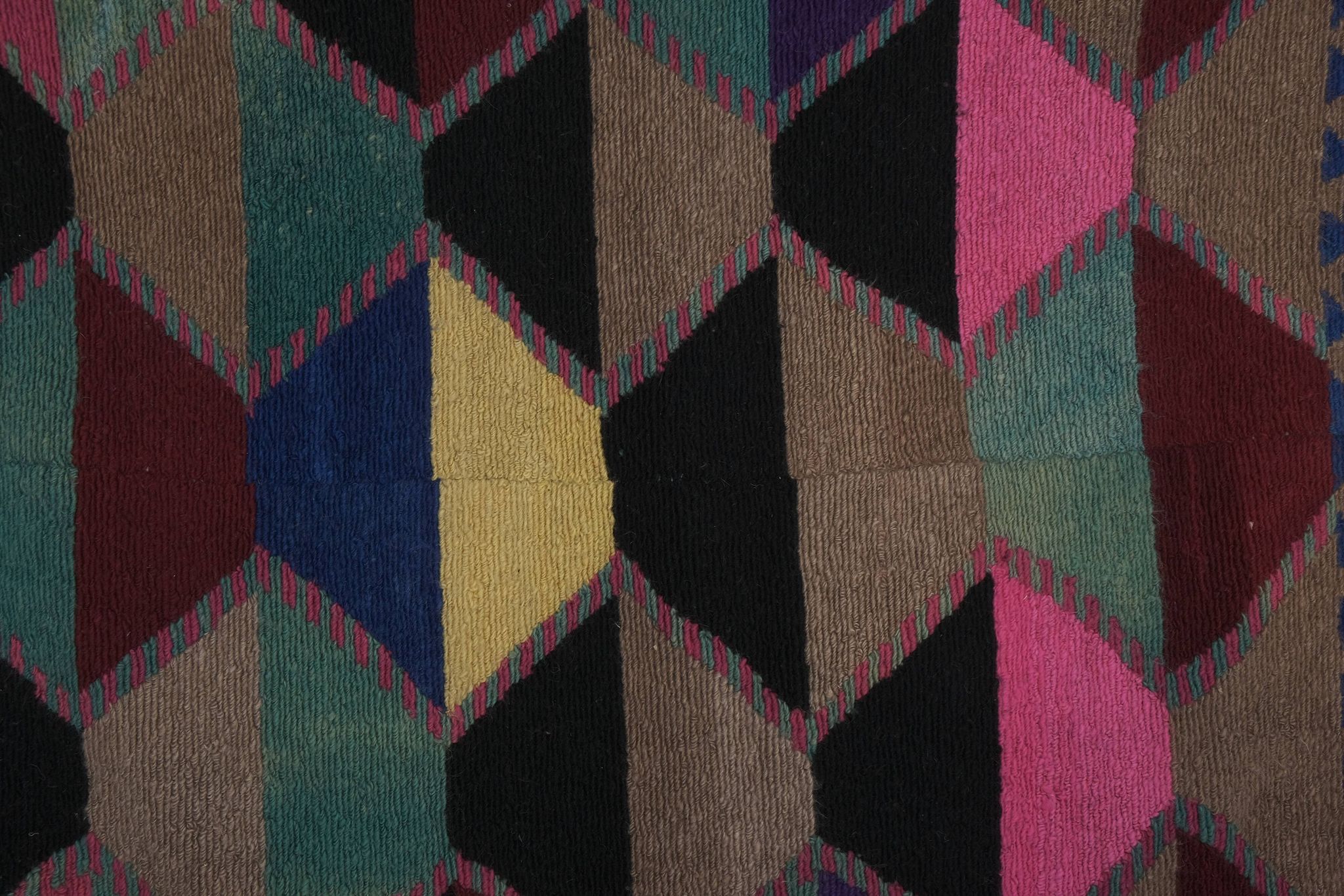 Tapis vintage turc de oushak tissé à la main 124x141 cm