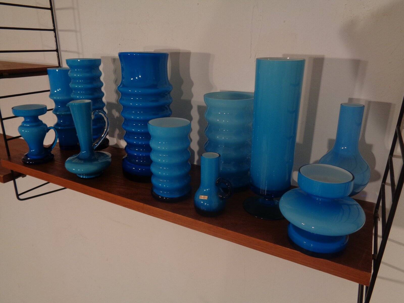 German glass vases by Karl Friedrich, 1960s, set of 11.