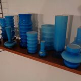 German glass vases by Karl Friedrich, 1960s, set of 11.