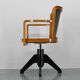 1930s Restored Art Deco Wooden Swivel Office Armchair