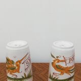 Duo pepper salt shaker in Moustiers earthenware