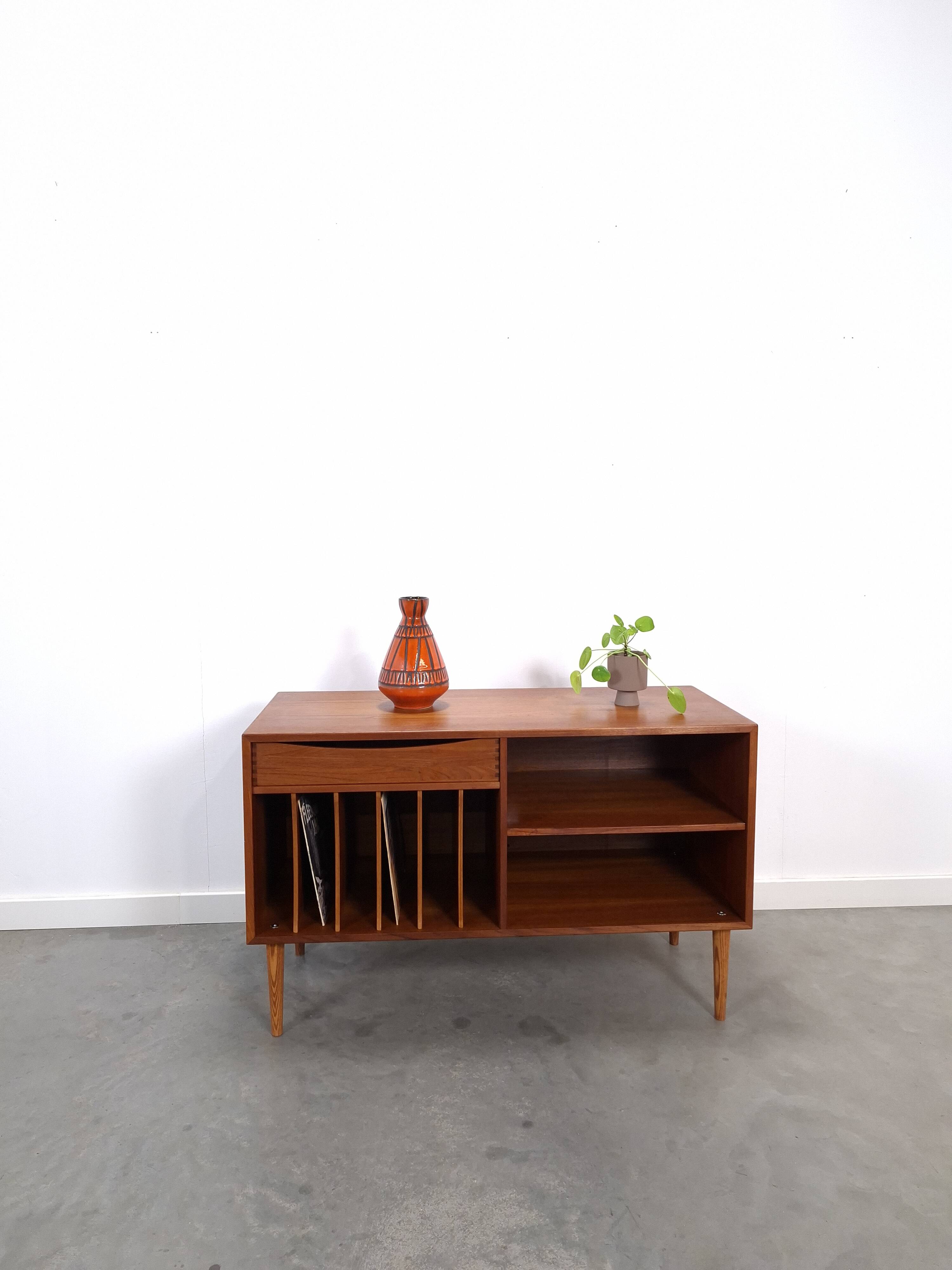 Meuble en teck LP avec tiroir, meuble TV et multimédia, buffet