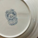 Assiettes creuses Royal Sphinx Maestricht P. Regout "Cambridge Old England" bleu & blanc