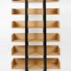 Severin library 3 oak and matte black steel