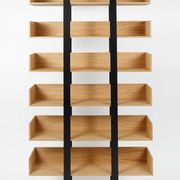 Severin library 3 oak and matte black steel