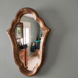 Style mirror in gilded wood
