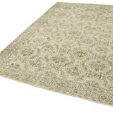 Handwoven vintage anatolian beige rug 186 cm x 290 cm - 38891