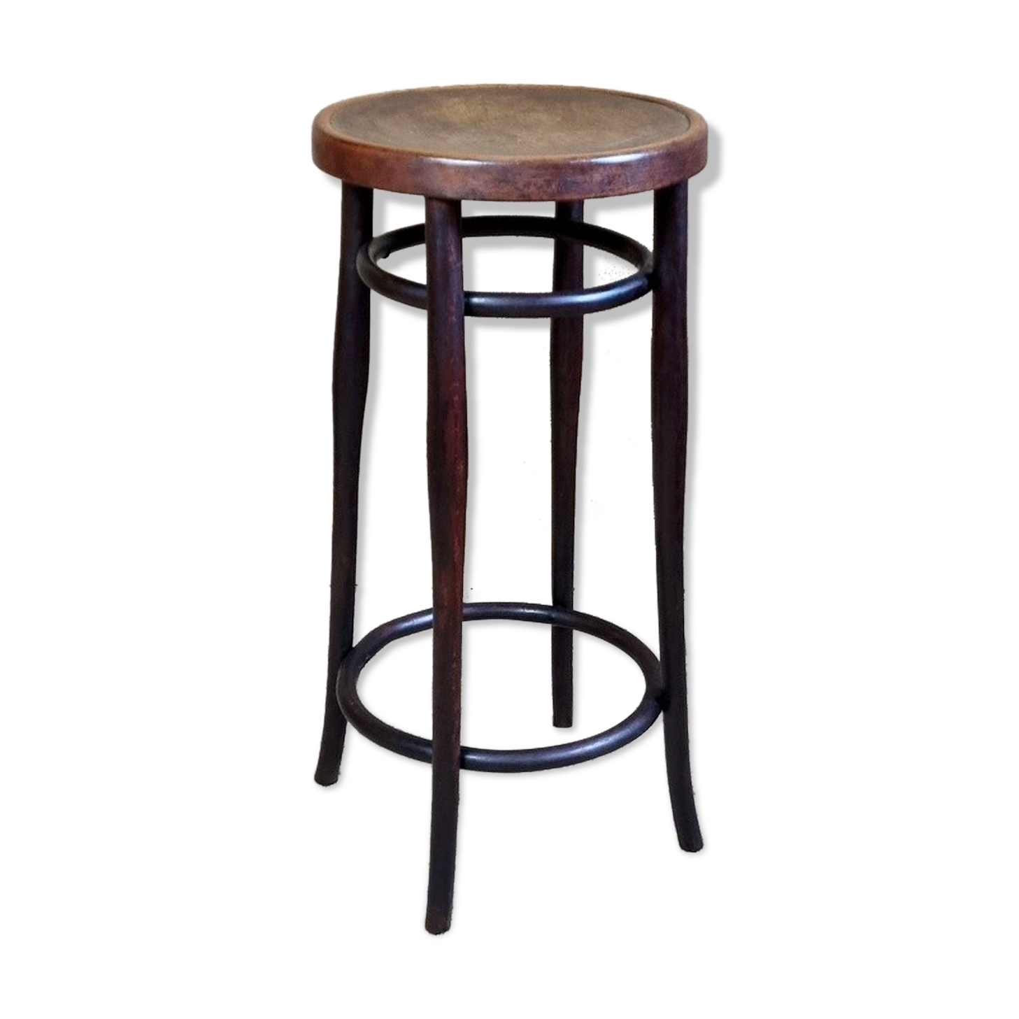 Tabouret bar bistro Thonet en bois courbé