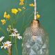 Suspension globe vintage en verre