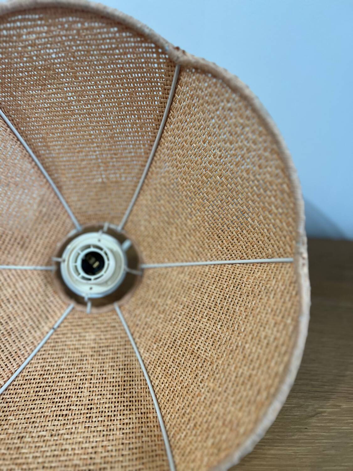 Vintage raffia pendant light
