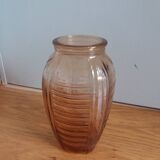 Vase Art Déco rose saumon