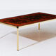 Vintage coffee table in brass and glass