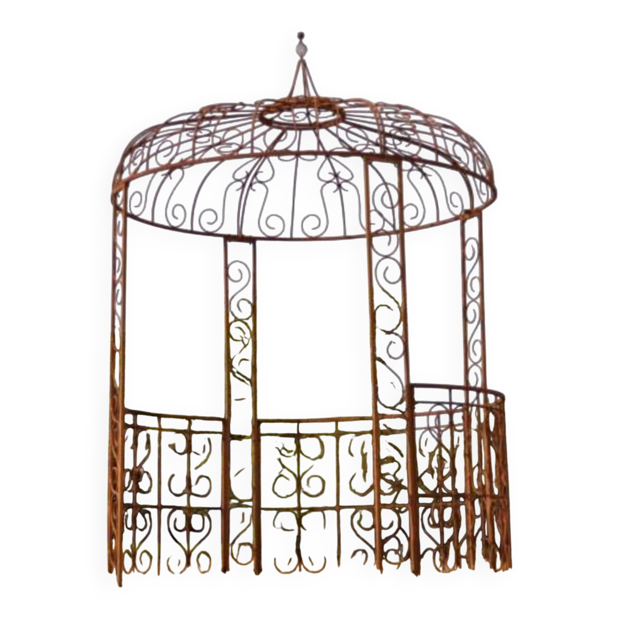 Gloriette, arbour, wrought iron pergola