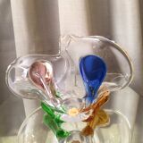 Empty basket multicolored bohemian glass pocket