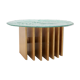 Table basse Heinz Lilienthal avec plateau en verre sculptural