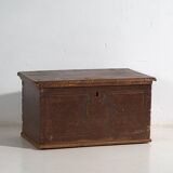 Antique solid wood trunk dated 1836 #13