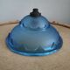 Pair hanging lamp Abat-jour blue glass