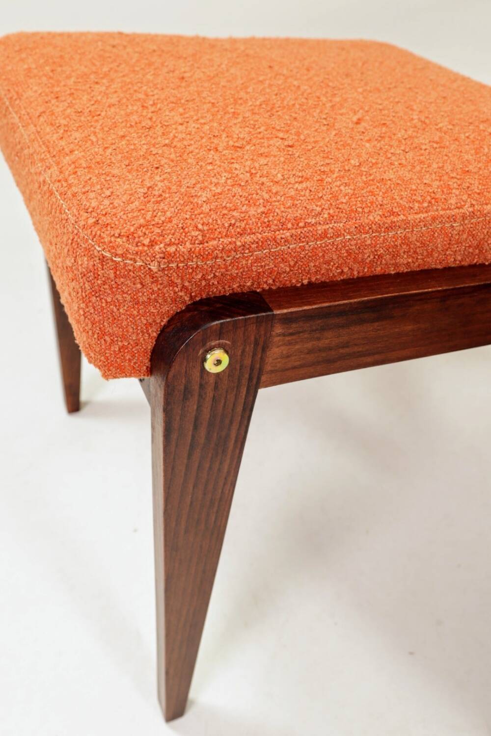 Fauteuil Vintage avec Repose-Pieds  terracotta Bouclette