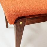 Fauteuil Vintage avec Repose-Pieds  terracotta Bouclette