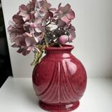 Mantelpiece (cache-pots, vase) plum color 1930s