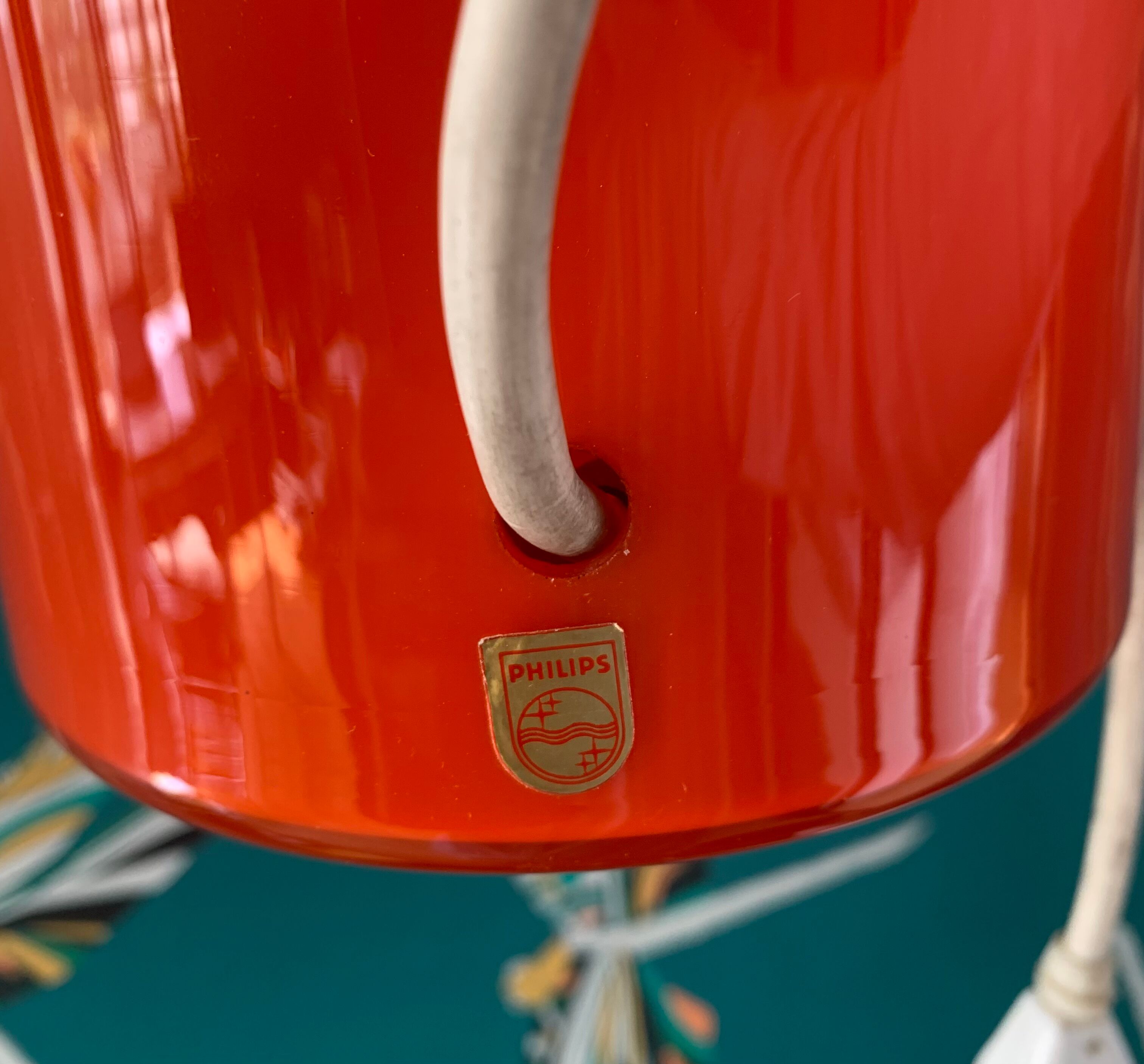Philips Jean Paul Edmond lamp, 1970, orange Tobruk model