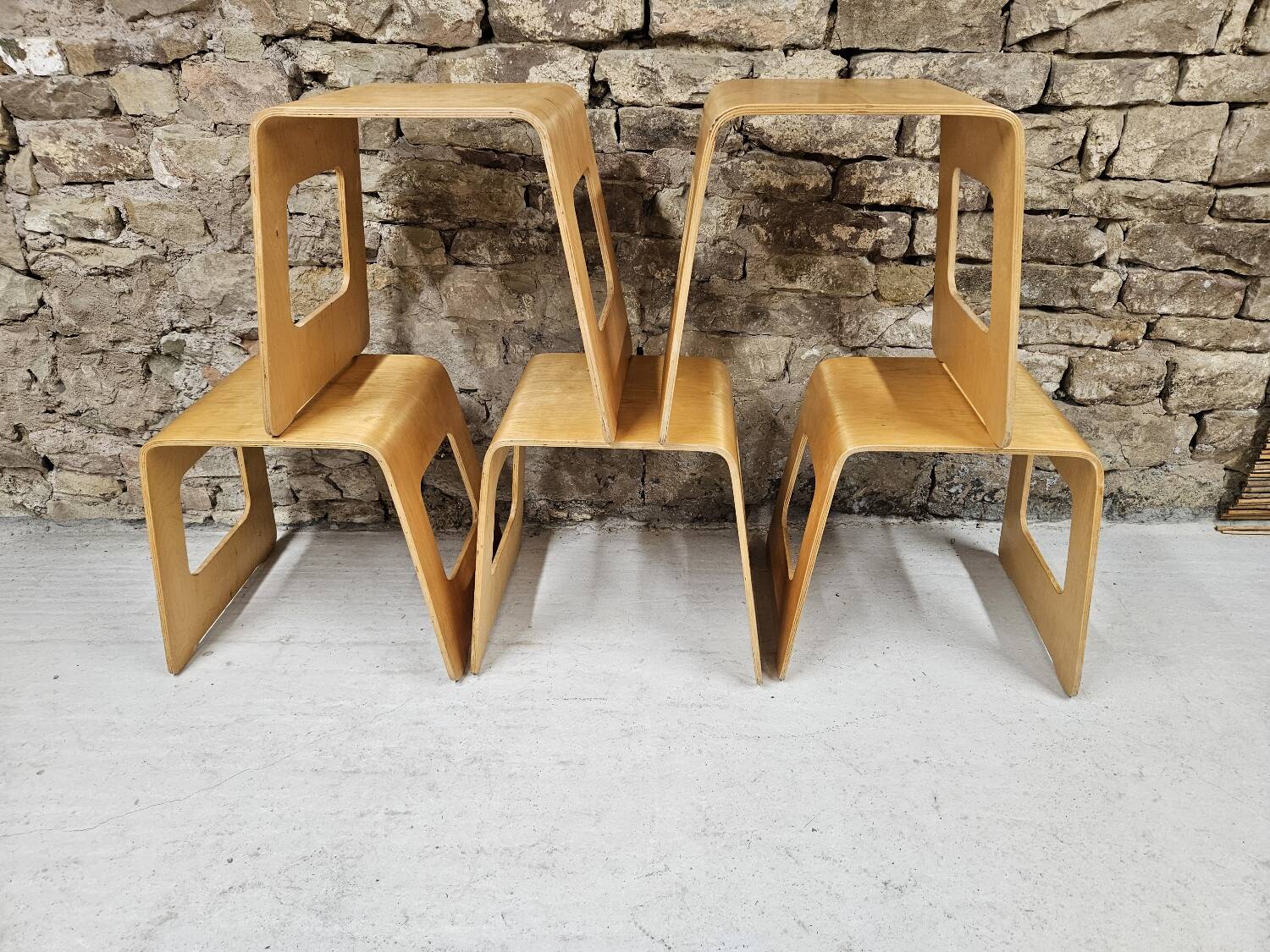 Lot 5 tabourets Lisa Noringer pour Ikea 2000"