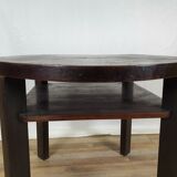 Art decò round black coffee table