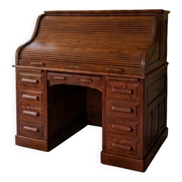 Bureau américain à cylindre en acajou